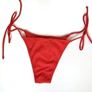 TropicofC Red String Size Small Praia Bikini Bottoms NWT